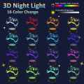 Miniatyrbillede 3 af 8: Attivolife Gamepad 3D Lampe, Hologram Illusion Controller Natlampe til Børn