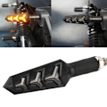 Miniatyrbillede 5 af 10: 1 Par Motorcykel LED Blinklys Lampe Fiskeben Y Form Flydende Blinklys
