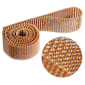Miniatyrbild 2 av 7: 3mm DIY 10 rader imitation diamantnät omslag rulle kristall strass band dekor (#01)