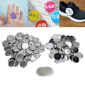 Miniatyrbillede 1 af 5: 100 sæt blanke knap-badge dele sæt DIY til knapfremstillingsmaskine Rustforebyggelse Knapfremstillingsartikler til håndværk 58mm/2.3in