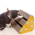Miniatyrbild 2 av 5: Kattklösningslåda Bärbar Säker Triangulär Dubbelspår Kattunge Repleksak med Klockboll för Inomhus
