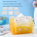 Miniatyrbillede 5 af 7: 6 stk. silikoneform unik hulmønster design nem afstøbning form håndværk til DIY håndværk fremstilling tissue box