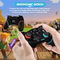 Miniatyrbild 5 av 5: Kontroll för Switch, Trådlös Pro-kontroller för Switch/Switch Lite, Switch Fjärrkontroll Gamepad Joystick, Turbo och Dubbel Vibration Black
