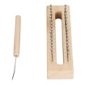 Miniatyrbild 10 av 10: Trävävstol med vävhake Trävävstol Set för Halsduk Sock Hat Sjal Gobeläng DIY Projekt Stickning