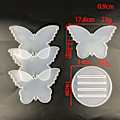 Miniatyrbillede 2 af 4: 5 stk. Coaster Siliciumform DIY Spejl Sommerfugl Coaster Com