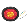 Miniatyrbillede 7 af 11: 12-24V 16LED Rund Baglygte Rød Gul Lysfarve Blinklys til Trailer Lastbiler Caravan RV