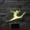 Miniatyrbillede 6 af 8: 3D Gymnast Natlys Touch Switch 7 Farve Skiftende LED Bordlampe Hjem Dekoration Legetøj Fødselsdag Jul Børn Gave