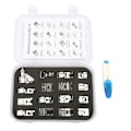 Miniatyrbillede 1 af 10: 16 stk. husholdnings multifunktionel strygejern symaskine tilbehør trykfod sæt fletning kit