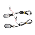 Miniatyrbilde 9 av 11: 2 stk Universelle Motorsykkel Blinklys 12V Styrelys Mini Oval Lampe for ATV Scooter