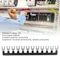 Miniatyrbild 4 av 5: 10 st 25A Jumper Block Terminal Strips Isolerade TB Barrier Strip Gaffeltyp Terminal Stripe Strips Svart TB 2512