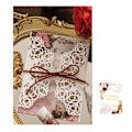 Miniatyrbild 7 av 10: Spetsblommig Scrapbook-papper Guld Stämpling Utsökt Dekorativ DIY Journal Papper för Hantverk