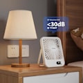 Miniatyrbilde 4 av 5: Bordvifte Batteridrevet, USB Oppladbar Vifte, 2400mAh 180° Stille Personlig Vifte Med Strømdisplay, 100 Hastigheter Justerbar Bordvifte