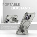 Miniatyrbild 2 av 7: Magnetiskt iPhone-fodral med stativ, kompatibelt med MagSafe, robust inbyggt stativ, militärklassat fallskydd stötsäkert för iPhone Grey iPhone 14 Plus