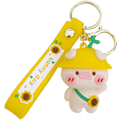 Pikkukuva 2 / 9: Avaimenperä, söpö kawaii-hattu-sika-avaimenperäkoriste, herkkä käsilaukun avaimet PVC-tarvikkeet lahjat lapsille pojille tytöille naisille vaaleanpunainen Yellow