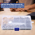Miniatyrbilde 7 av 10: 120 sett metall trykknapper kit trykknapper trykknapper med festeverktøy for lær, frakk