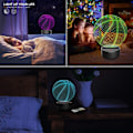 Miniatyrbilde 8 av 8: 3D Illusionslampe, 3D nattlys for gutter og jenter, bordlampe, 7 fargeendringer, dekorativ lampe - Perfekt gave til bursdag, festival, jul for babyer og tenåringer