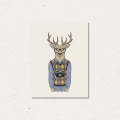 Miniatyrbild 8 av 8: Animal Gentleman Väggkonst Canvas Tryck Affisch, Enkelt Mode Vattenfärg Konst Dra