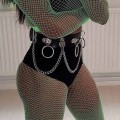 Miniatyrbild 3 av 7: Punk midjekedja bälte läder kroppskedjor Rave kroppssmycken