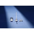 Miniatyrbillede 4 af 6: 10 Par Små Dame Rustfrit Stål Runde Klare Cubic Zirconia Ørestikker (2mm 3mm 4mm CZ, Kirurgisk Stål)