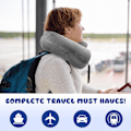 Miniatyrbild 5 av 7: 2-pack Resväska Nackkudde Twist Memory Foam Nackstöd Justerbar Nackkudde för Resor Flygplan för Nacke Böjbar Rullkudde för Haka, Axel Pa