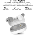 Miniatyrbillede 5 af 8: A1 Mini trådløse øretelefoner Bluetooth 5.3 i øret letvægtshovedtelefoner indbygget mikrofon, IPX5 vandtæt, fordybende premium lyd langdistanceforbindelse White