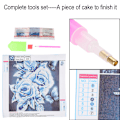 Miniatyrbild 3 av 10: DIY Handgjord Rhinestone Broderi Målning Korsstygns Kit för Hemväggsdekor