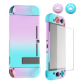 Miniatyrbillede 1 af 5: Beskyttende cover til Nintendo Switch, hård skal håndholdt greb til Nintendo Switch-konsol og Joy-Con-controllere med 2 tommelfingre en Tem