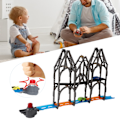 Miniatyrbilde 1 av 4: 298PCS DIY Montert Katapult Rail Bil Racingbane Byggesteiner Utstøtningsbil Leker