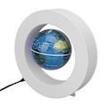 Miniatyrbilde 2 av 10: Magnetisk svevende globus hvit innebygd LED-lys frostet tekstur 3,3 tommer 12V 1A magnetisk svevende globus ornament for leketøy