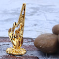 Miniatyrbillede 8 af 8: Populær Buddha hånd og lotus røgelse klip religiøs objekt guldbelagt røgelse klip