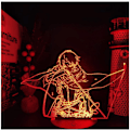 Miniatyrbild 1 av 7: Attack on Titan 3D Anime Lamp Natt Levi Ackerman Illusion N