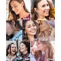 Miniatyrbild 3 av 6: 7 st Sliver Hoop Örhängen Set för Kvinnor Sliver Pläterade Chunky Hoops Twisted Huggie Hoop Örhängen för Present Lättvikt Sliver