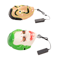 Miniatyrbillede 2 af 10: 2 stk. LED ansigtsmaske 3 lystilstande El sikker behagelig lysende Halloween ansigtsmaske til fest