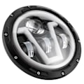 Miniatyrbillede 2 af 11: 7 tommer runde LED-forlygter Hvid Gult Lys IP67 Vandafvisende Passer til Jeep Wrangler JK 07-18