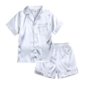 Miniatyrbild 1 av 6: Liten pojke flickor kort satin pyjamas set, L(XTZ8380A)