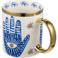 Miniatyrbillede 1 af 7: Ondt Øje Keramik Kaffekrus 35 cl Perfekt til Cappuccino Latte Te Øl Varme og kolde drikke, Kaffekopper til hjem og kontor, Opvask Palm