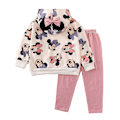 Miniatyrbilde 2 av 8: 2024 Nye Minnie Mus & Mickey Mus Jente Matchende Sett Pullover Genser og Joggebukse Sett 2 Deler Pakke Antrekk, Overraskelse Juler & Bursdagsgave for Barn 130cm
