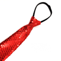 Pyntet Slips for Menn Selvbundet Skinnende Smalt Slips Mote Cos Red