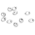 Pikkukuva 7 / 10: 10 kpl kynsitimantteja 10x14mm soikea kynnetön reuna irrotettavat vaatteet laukut kengät hatut käsin ommellut tarvikkeet (valkoinen)