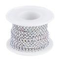 Pikkukuva 2 / 10: 1 rulla kristalliketjua DIY-kaulakoruun, hääkoristeluun (ss6 hopea)