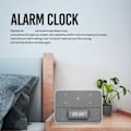 Miniatyrbilde 3 av 10: Trådløs ladestasjon 15W 3 i 1 trådløs telefonlader med Bluetooth-høyttaler digital alarmklokke White