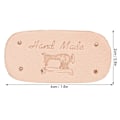 Pikkukuva 7 / 10: 6 kpl Lehmän nahkaetiketti DIY Käsintehty ompeluvaatteet Laukku koristetarvikkeet (Luonnollinen)