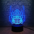 Miniatyrbild 8 av 8: 3D optisk illusion Transformers modell skrivbord bordslampa LED natt
