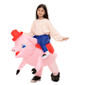 Pikkukuva 1 / 2: Halloween-asu lapselle ja aikuiselle Unisex Hauska Ilmatäytteinen Puku Alien-asu Hauska Juhla-asu Pig Children（80-120cm）
