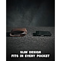 Miniatyrbillede 4 af 5: Slank Pengeclips Punge til Mænd RFID Blokering 11 Kort Holder Minimalistisk Lille Læder Bifold Herrepung Gaveæske HERM NEW-Palm Lines Black