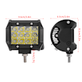 Miniatyrbillede 6 af 11: 2 stk. 4 tommer 12 LED 36W 3 Rækker Bil Arbejdslys Bar Tag Flood Beam Lampe til Off Road Trucks 10-48V