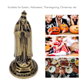 Miniatyrbillede 5 af 7: Mini Jomfru Maria Statue Håndskåret Nem Rengøring Lugtfri Holdbar Zink Legering Levende Dekorativ Hellige Jomfru Maria Dekoration Bronze