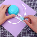 Miniatyrbillede 10 af 10: Cirkulær papircutter 360 graders rotation klar skala skydejustering Anti-slip cirkel papirklipper