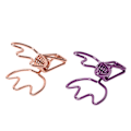 Miniatyrbillede 10 af 10: 100 stk. Binder Clips Rose Gold Lilla Krone Form Stærk Klemmekraft Papirklemmer Hule Binder Clips til Billetter