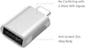 Pikkukuva 4 / 5: USB C - USB -sovitin, USB-C - USB 3.0 -sovitin, USB Type-C - USB,  USB-naarassovitin (hopea)